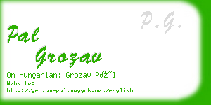 pal grozav business card